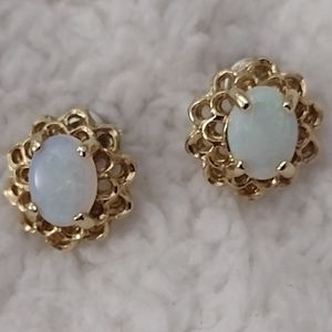 Genuine opal earrings